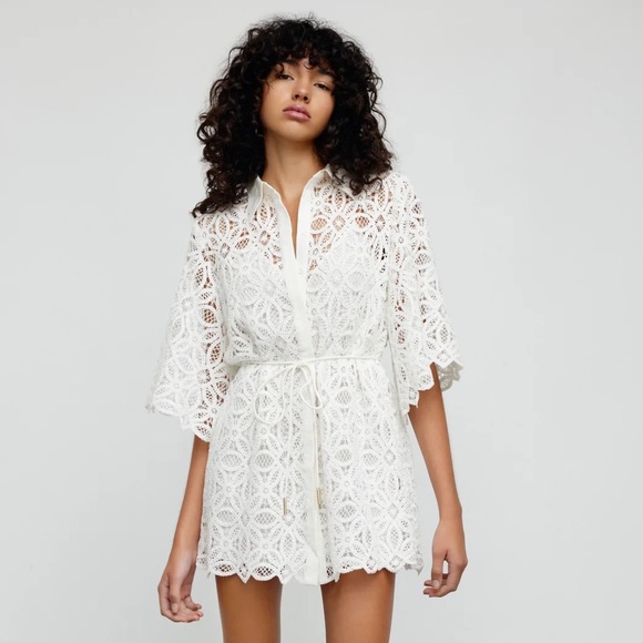 Worn once, white crochet Imogen dress by Significant Other - Size 4 - Picture 1 of 4